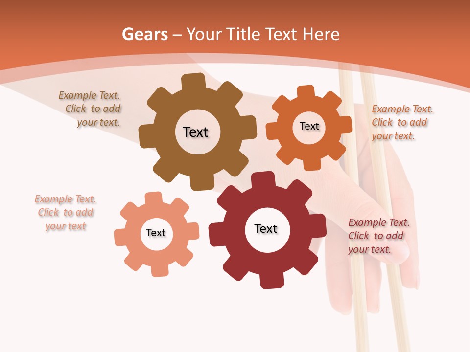 Wood Oriental Flatware PowerPoint Template