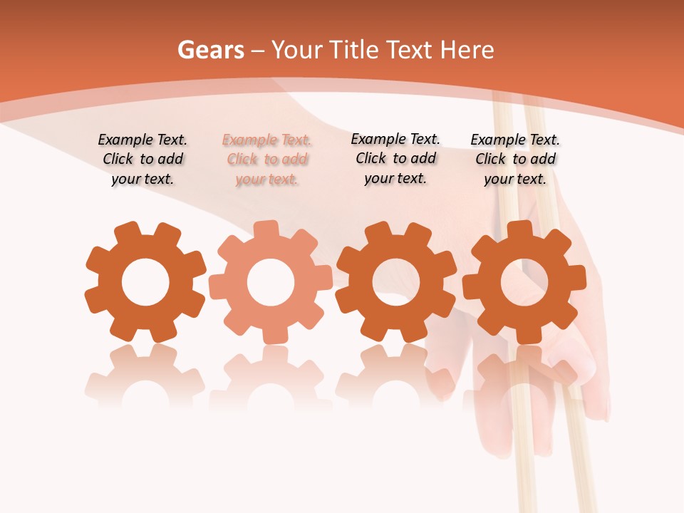 Wood Oriental Flatware PowerPoint Template