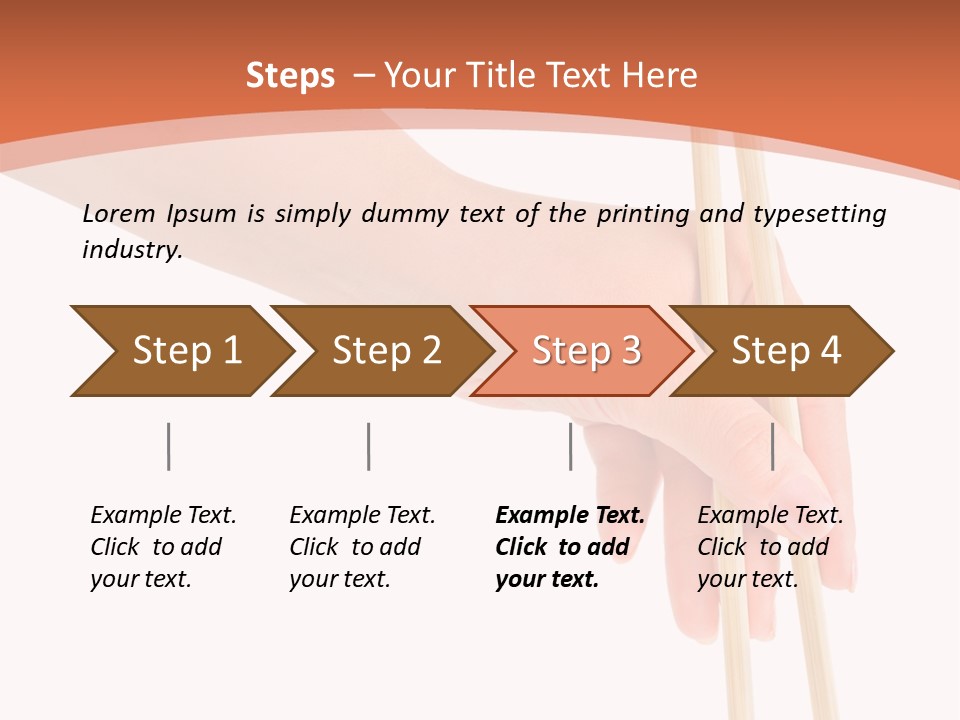 Wood Oriental Flatware PowerPoint Template