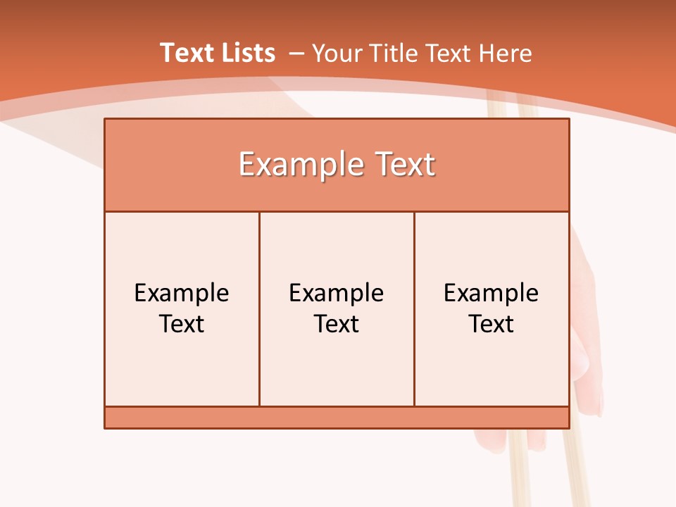 Wood Oriental Flatware PowerPoint Template
