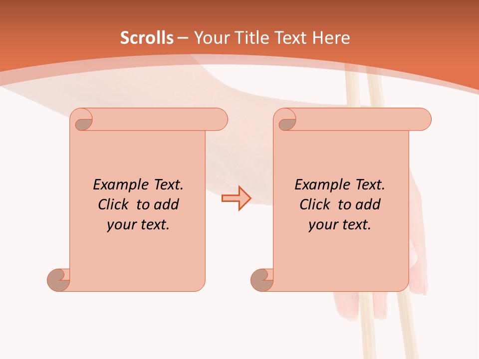 Wood Oriental Flatware PowerPoint Template
