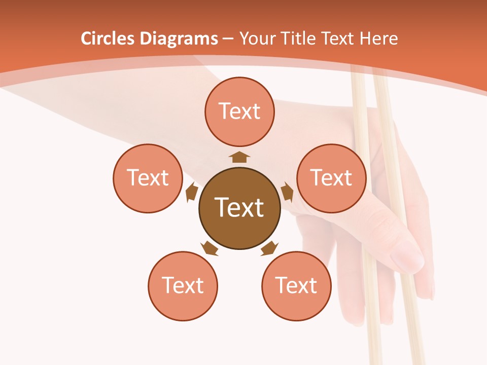 Wood Oriental Flatware PowerPoint Template