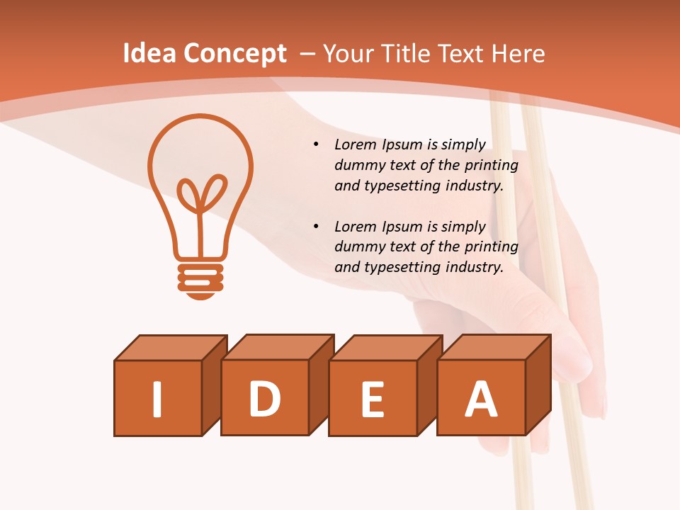 Wood Oriental Flatware PowerPoint Template