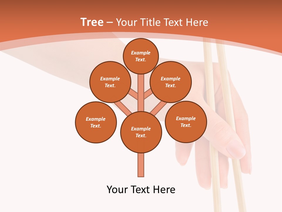 Wood Oriental Flatware PowerPoint Template