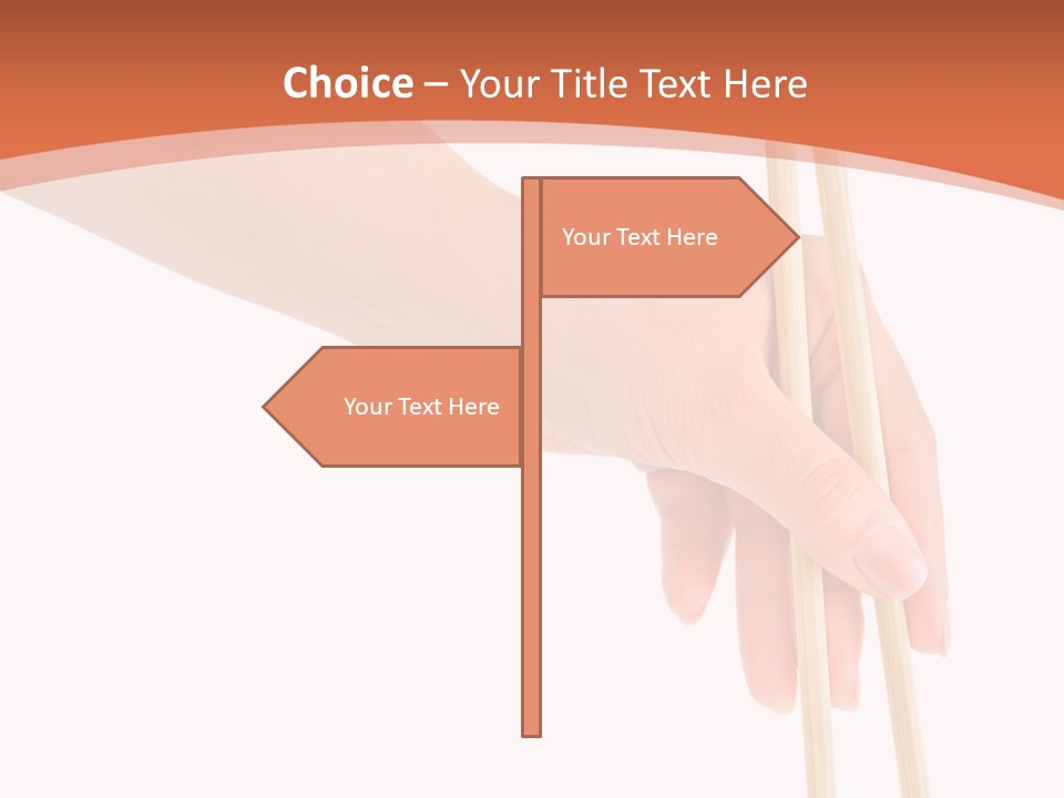 Wood Oriental Flatware PowerPoint Template