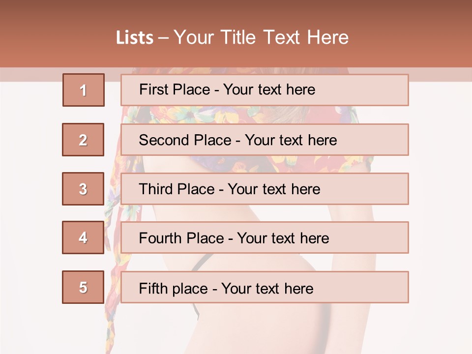 Costume Legs Bikini PowerPoint Template