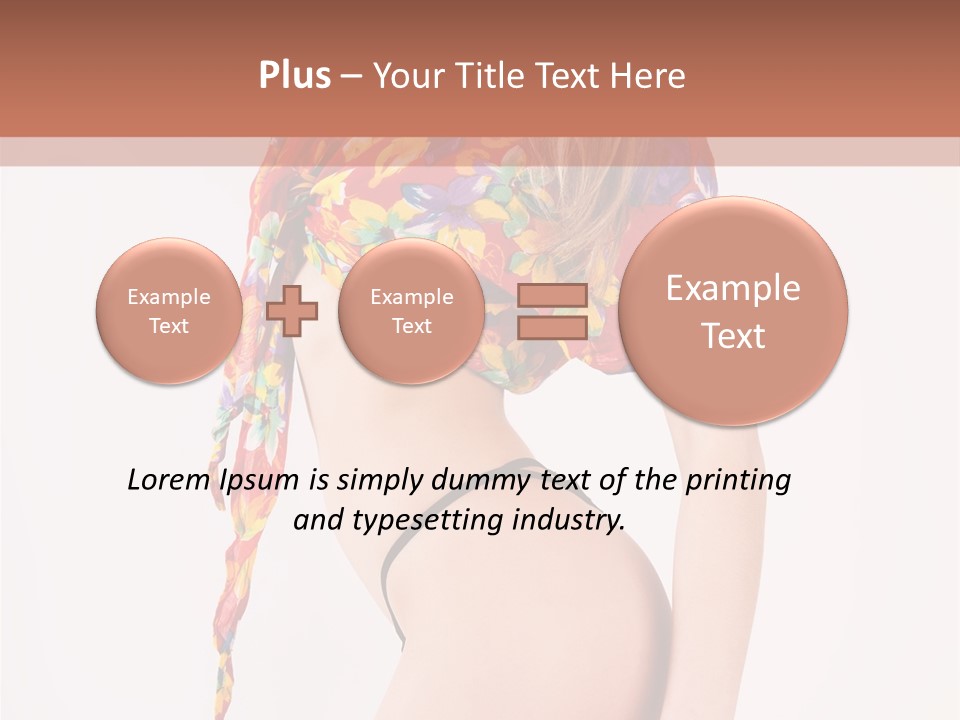 Costume Legs Bikini PowerPoint Template