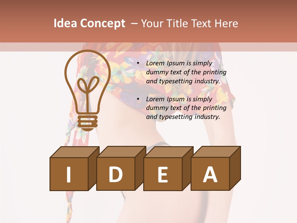 Costume Legs Bikini PowerPoint Template