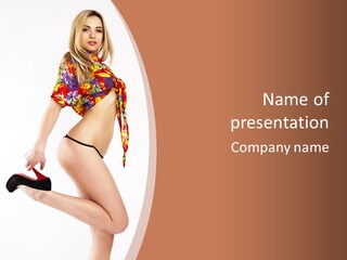 Lingerie Hot Health PowerPoint Template