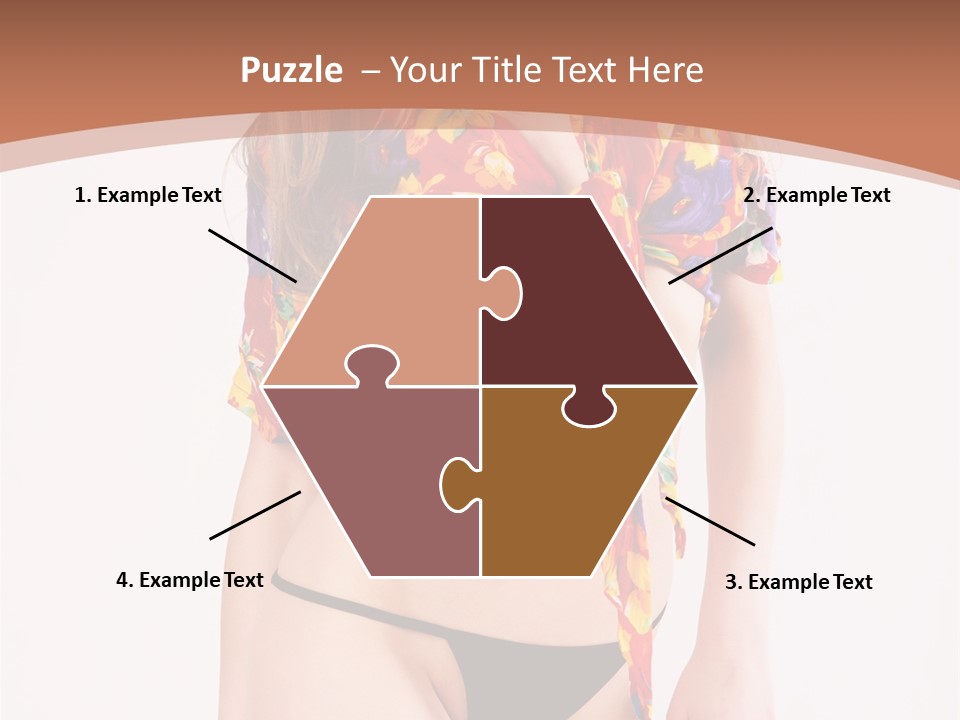 Young Female Hairstyle PowerPoint Template