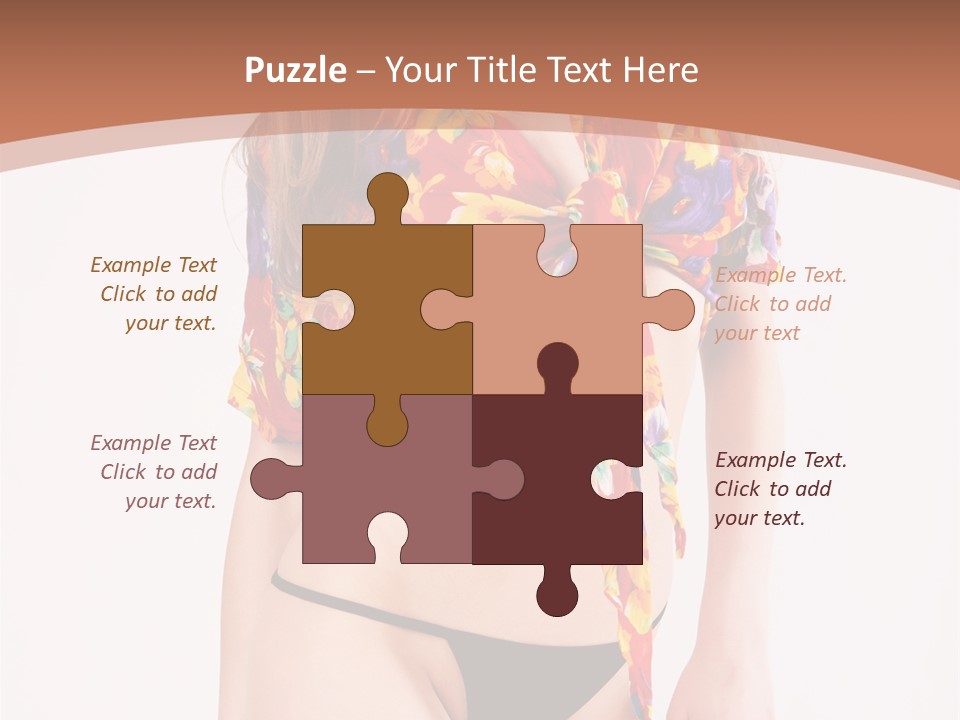 Young Female Hairstyle PowerPoint Template