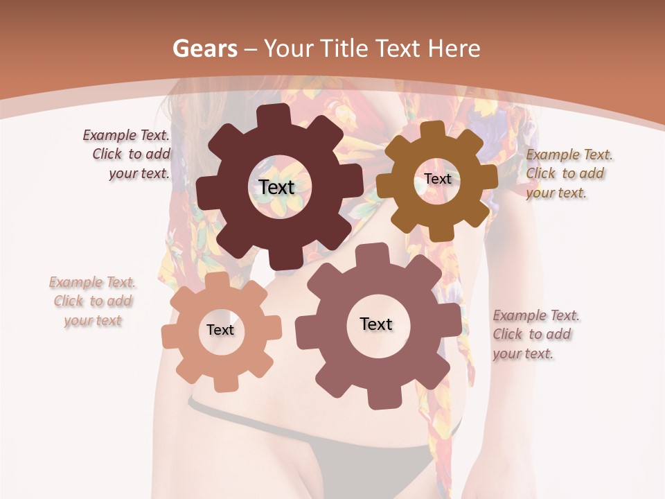 Young Female Hairstyle PowerPoint Template