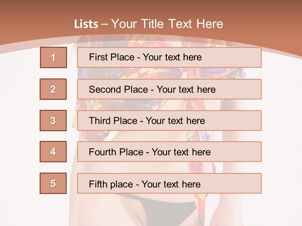 Young Female Hairstyle PowerPoint Template