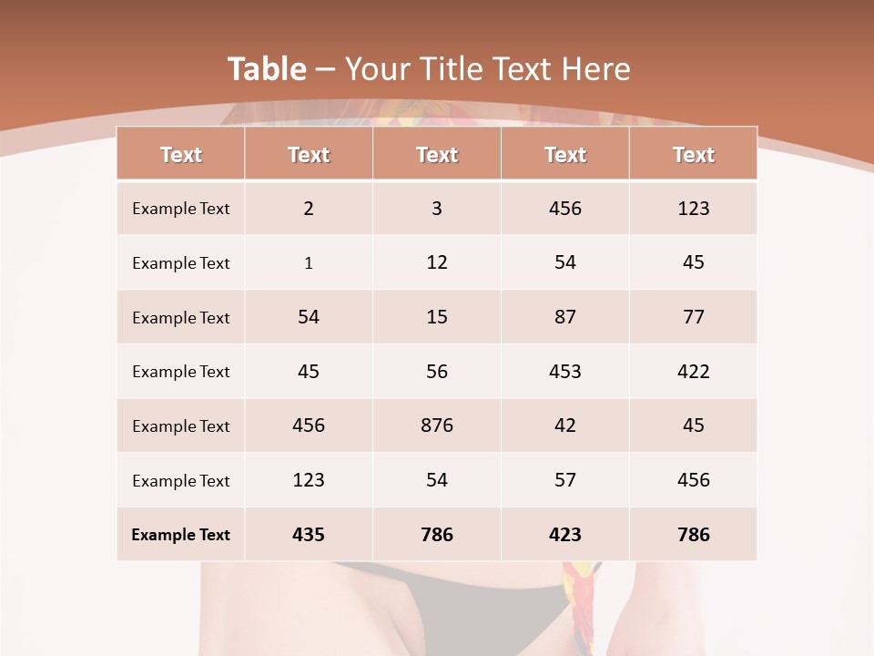 Young Female Hairstyle PowerPoint Template