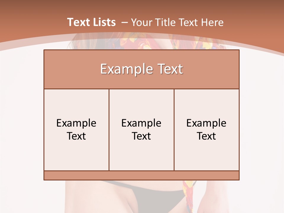 Young Female Hairstyle PowerPoint Template