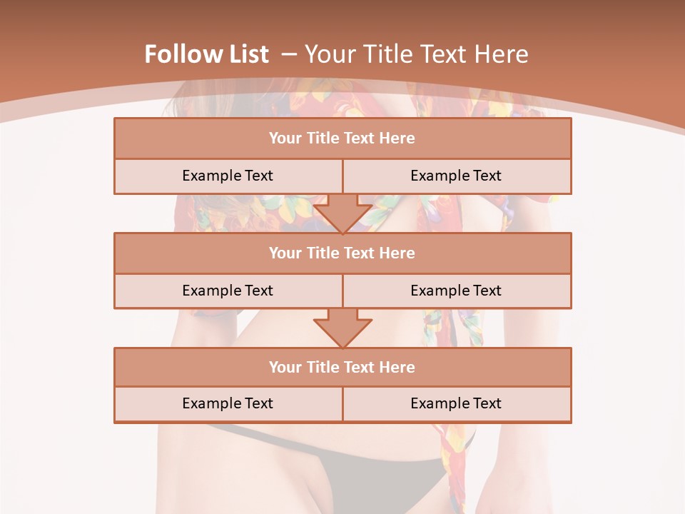 Young Female Hairstyle PowerPoint Template