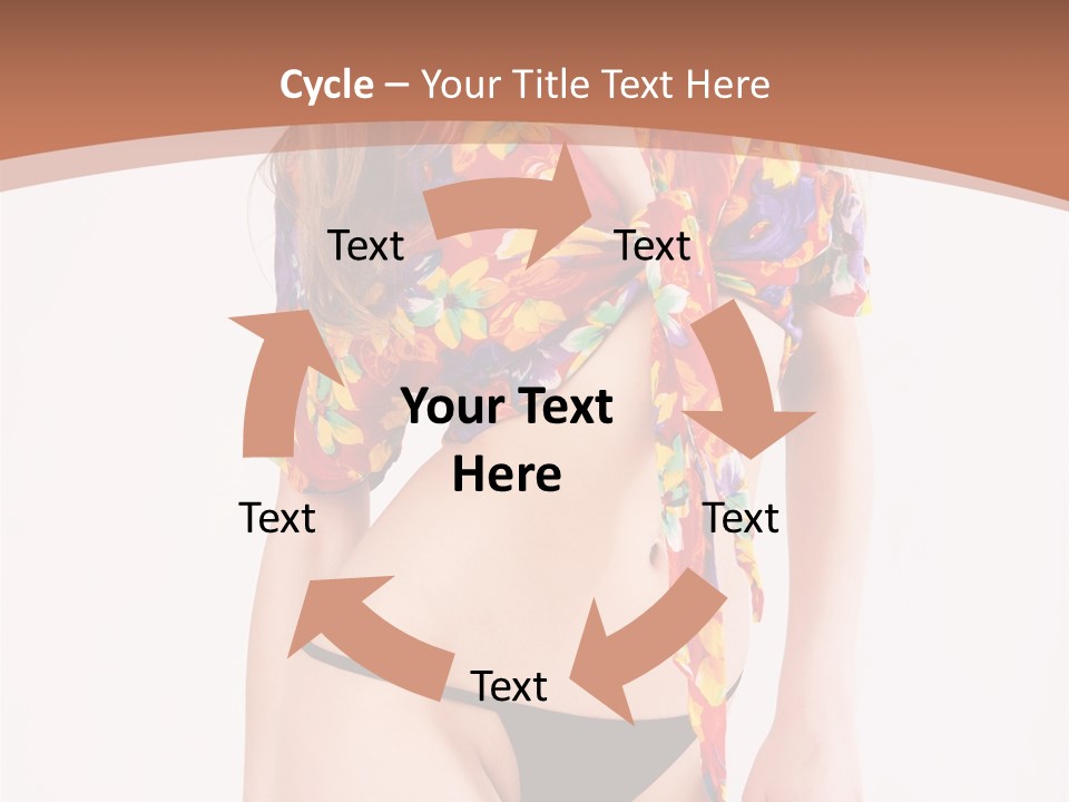 Young Female Hairstyle PowerPoint Template