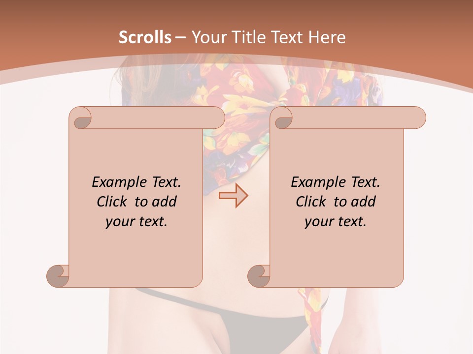 Young Female Hairstyle PowerPoint Template