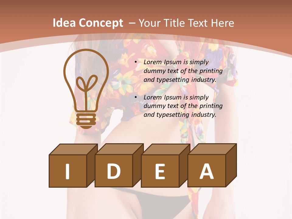 Young Female Hairstyle PowerPoint Template