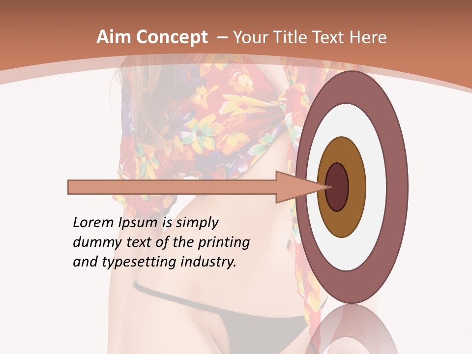 Young Female Hairstyle PowerPoint Template