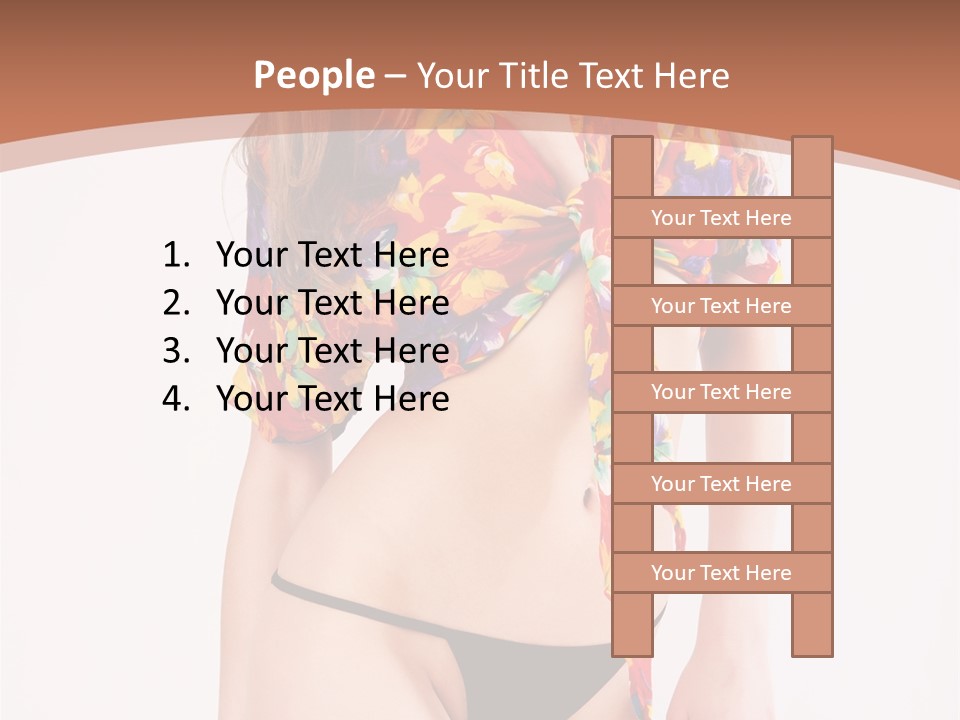 Young Female Hairstyle PowerPoint Template