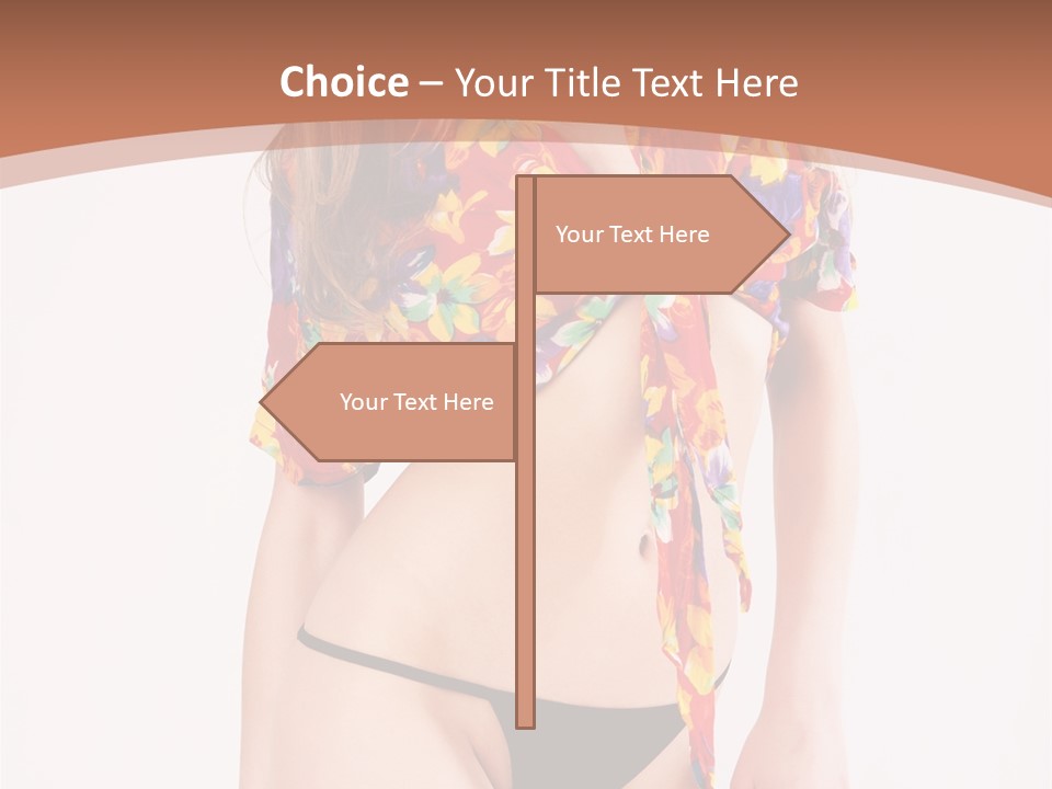 Young Female Hairstyle PowerPoint Template