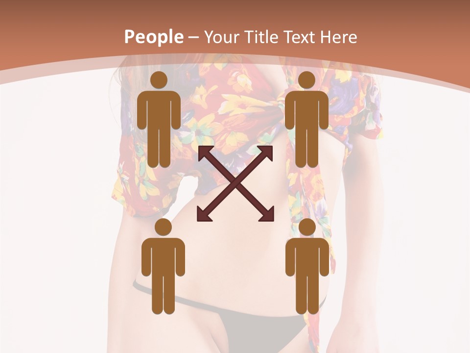 Young Female Hairstyle PowerPoint Template