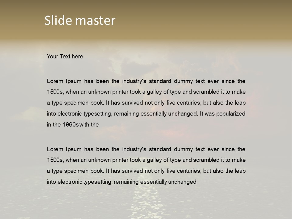 Scenery Construction Highway PowerPoint Template