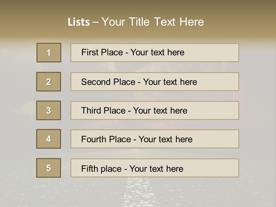 Scenery Construction Highway PowerPoint Template