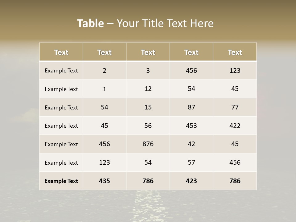 Scenery Construction Highway PowerPoint Template