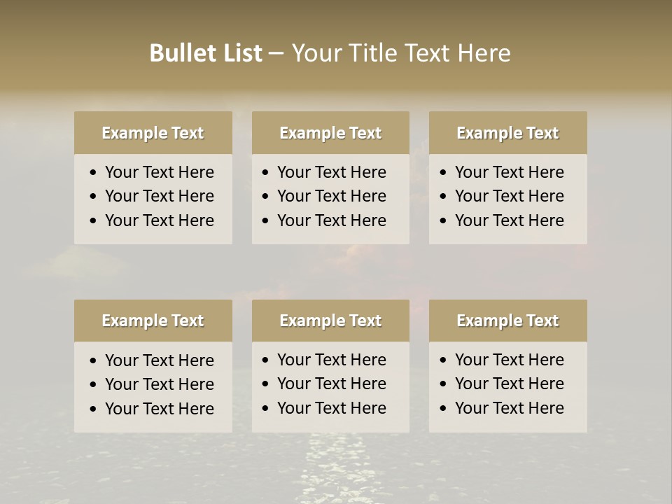 Scenery Construction Highway PowerPoint Template