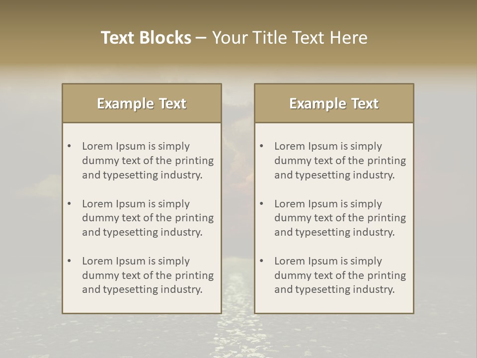 Scenery Construction Highway PowerPoint Template