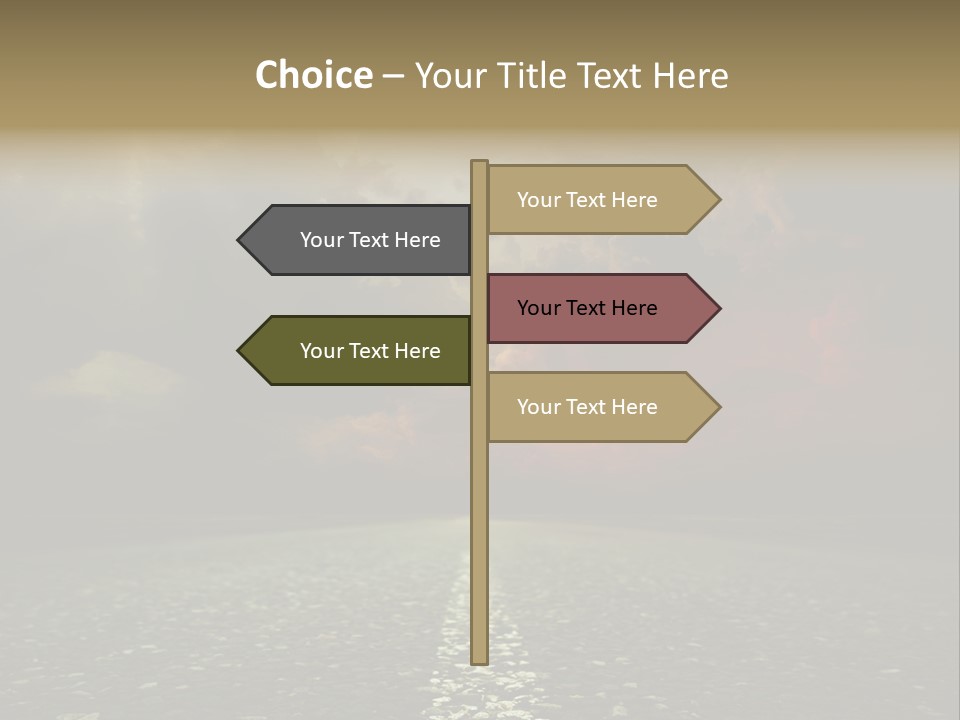 Scenery Construction Highway PowerPoint Template