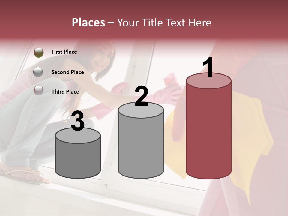 Glass Windowsill Spring Clean PowerPoint Template