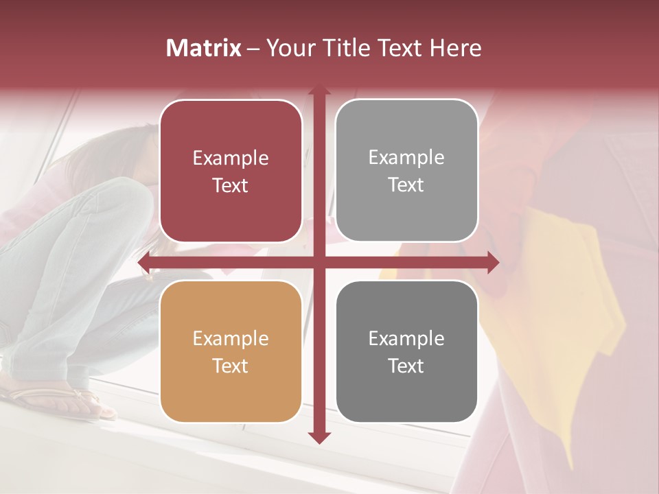 Glass Windowsill Spring Clean PowerPoint Template