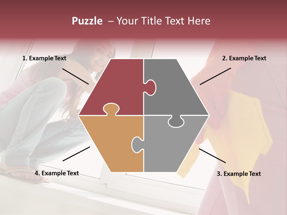 Glass Windowsill Spring Clean PowerPoint Template