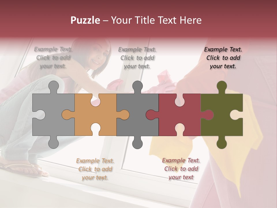 Glass Windowsill Spring Clean PowerPoint Template