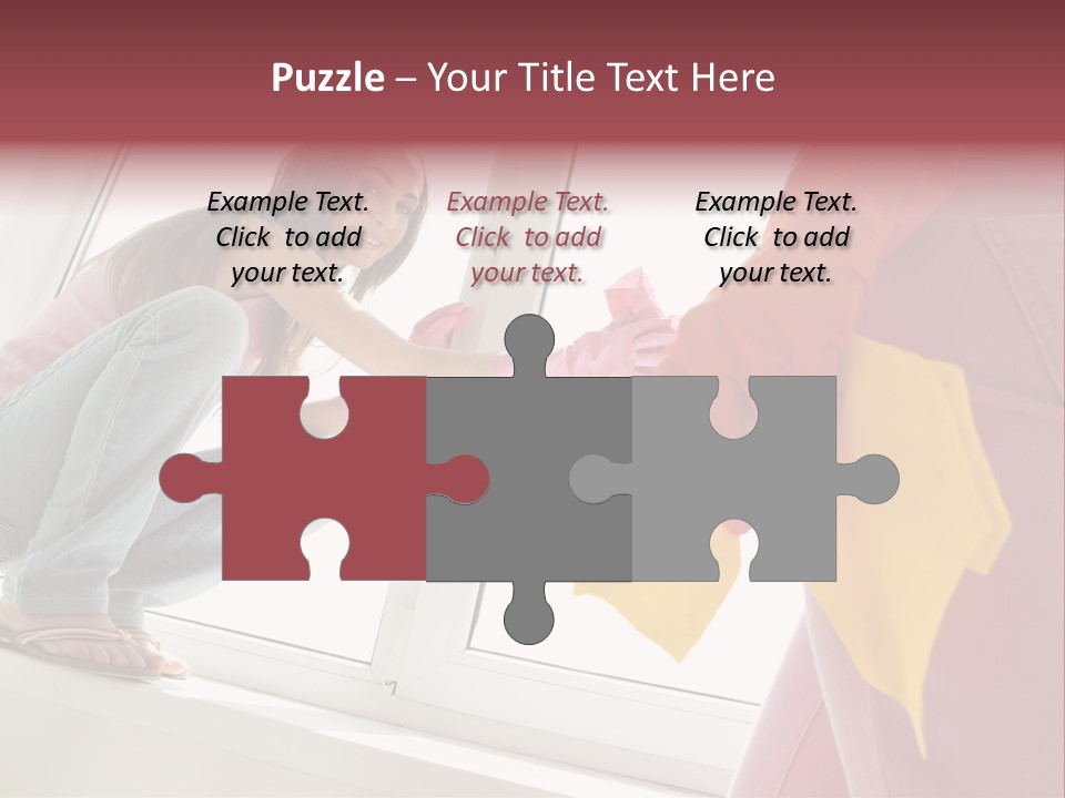 Glass Windowsill Spring Clean PowerPoint Template