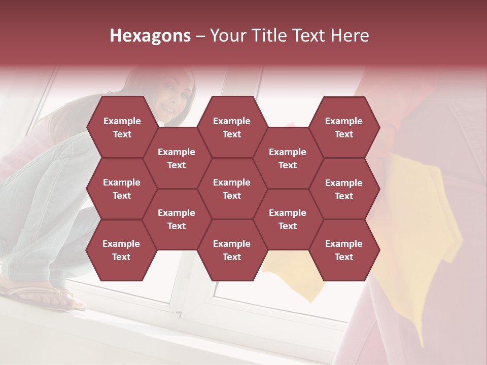 Glass Windowsill Spring Clean PowerPoint Template