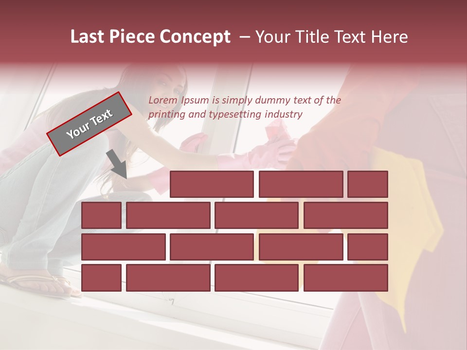 Glass Windowsill Spring Clean PowerPoint Template