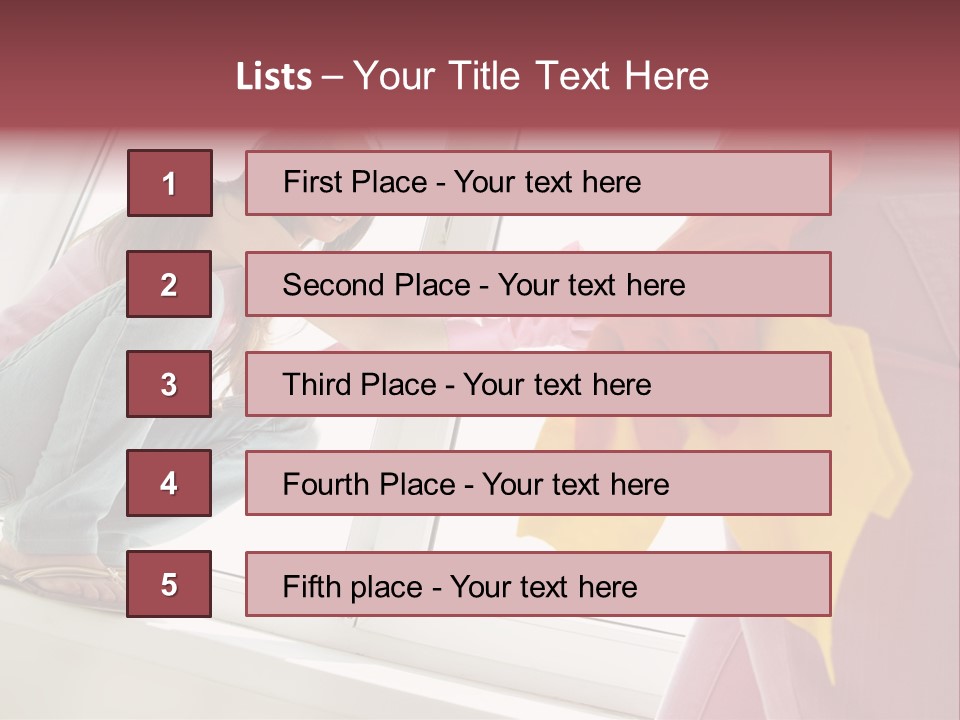 Glass Windowsill Spring Clean PowerPoint Template