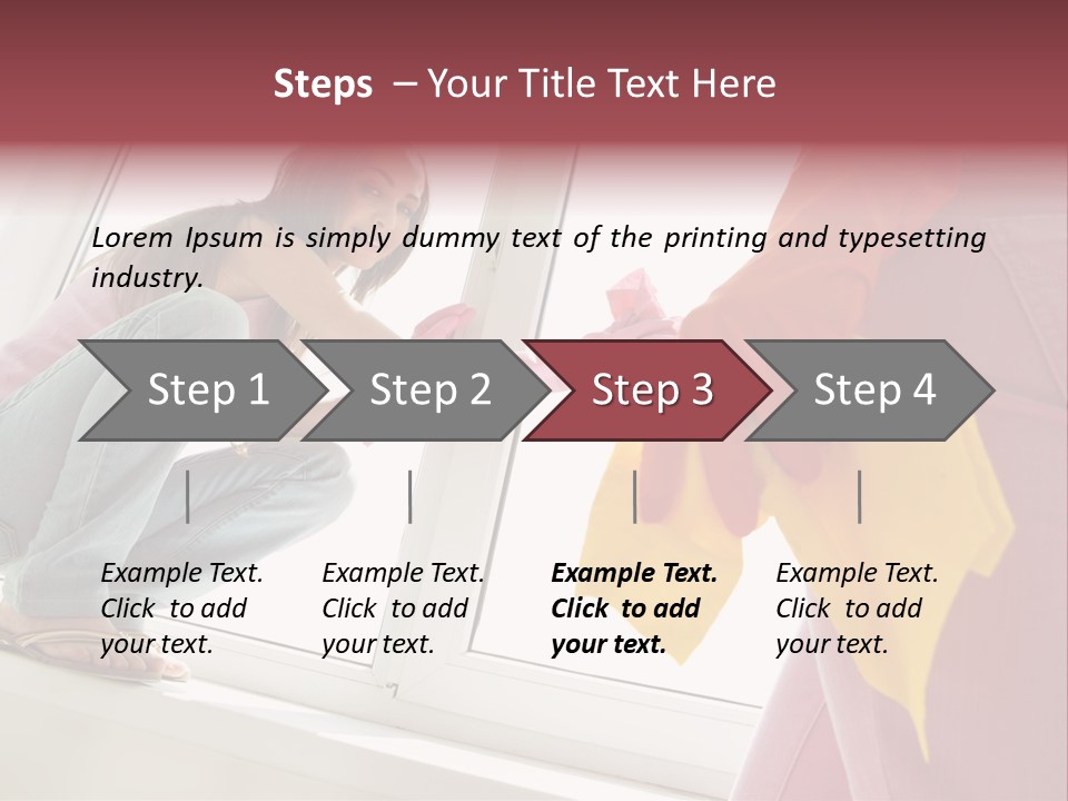 Glass Windowsill Spring Clean PowerPoint Template