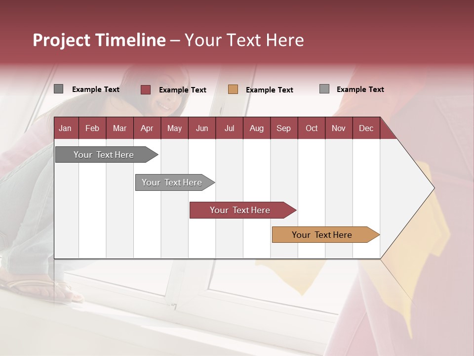Glass Windowsill Spring Clean PowerPoint Template