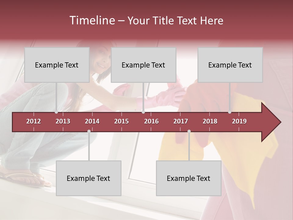 Glass Windowsill Spring Clean PowerPoint Template