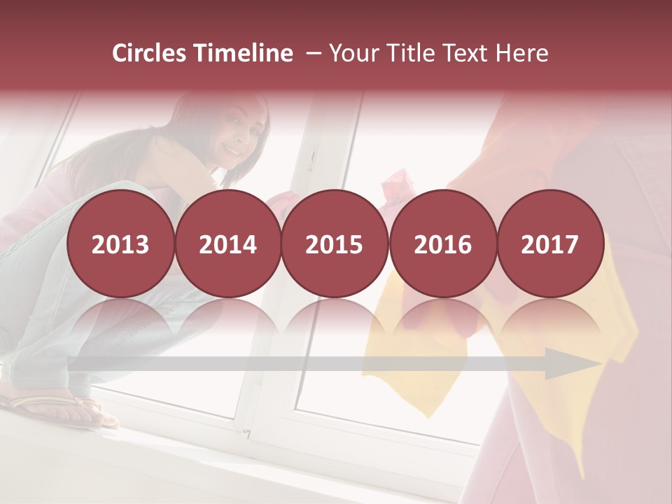 Glass Windowsill Spring Clean PowerPoint Template