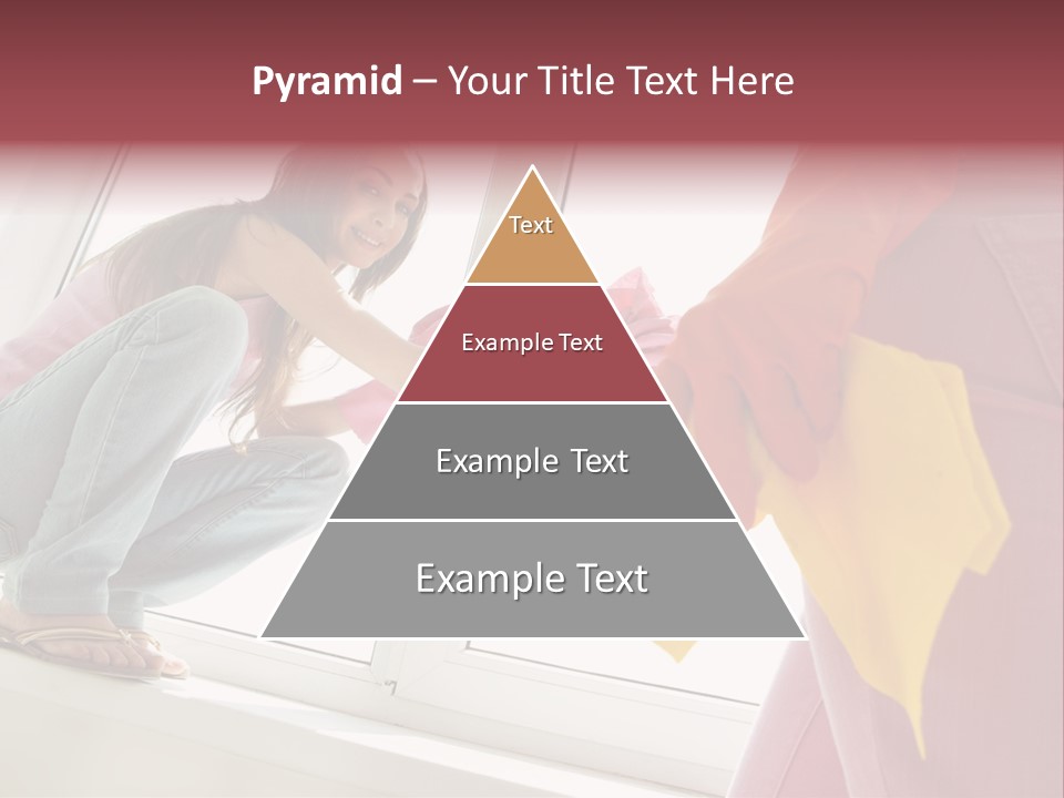 Glass Windowsill Spring Clean PowerPoint Template