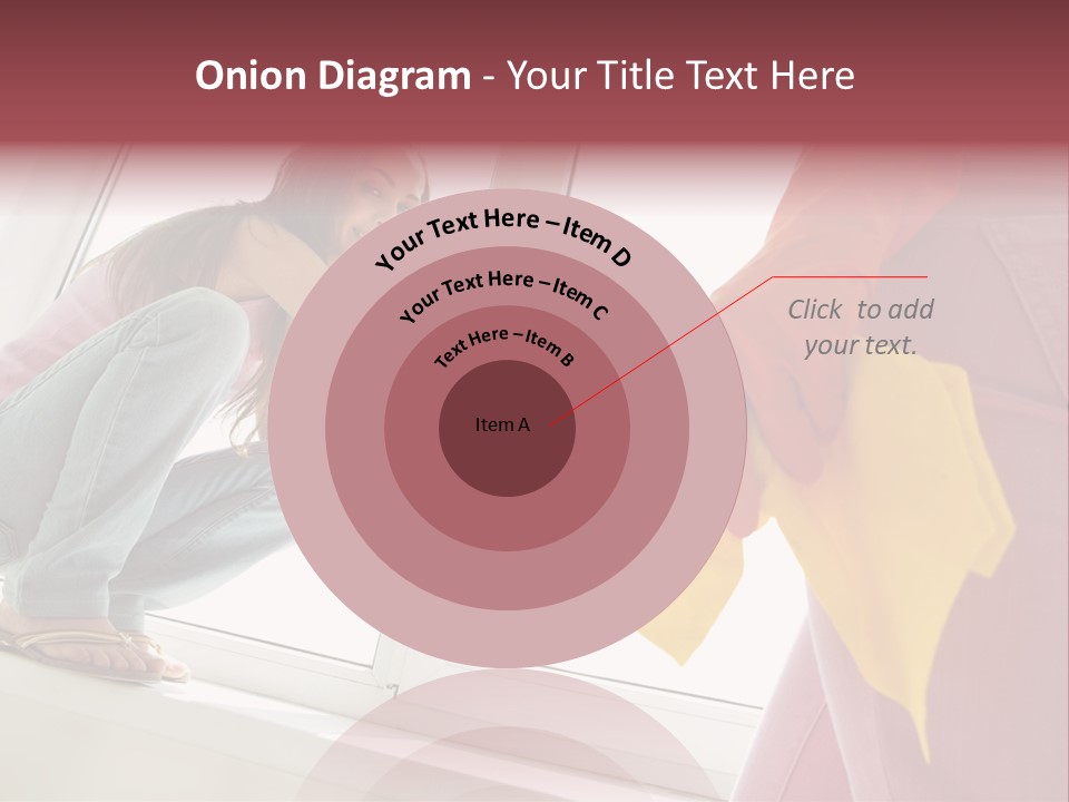 Glass Windowsill Spring Clean PowerPoint Template