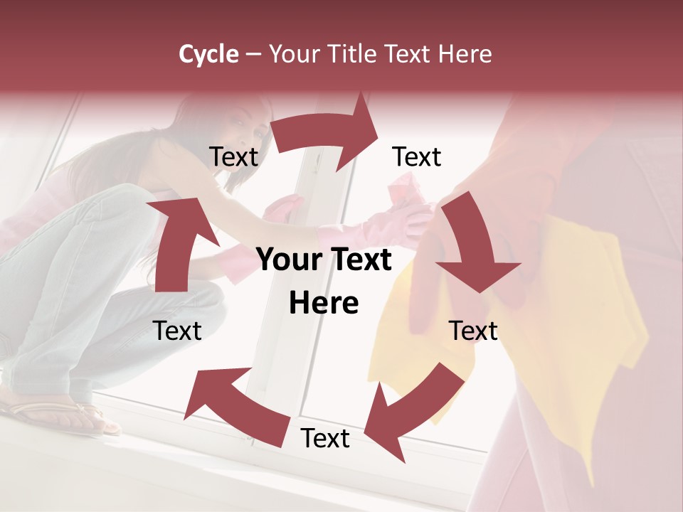 Glass Windowsill Spring Clean PowerPoint Template