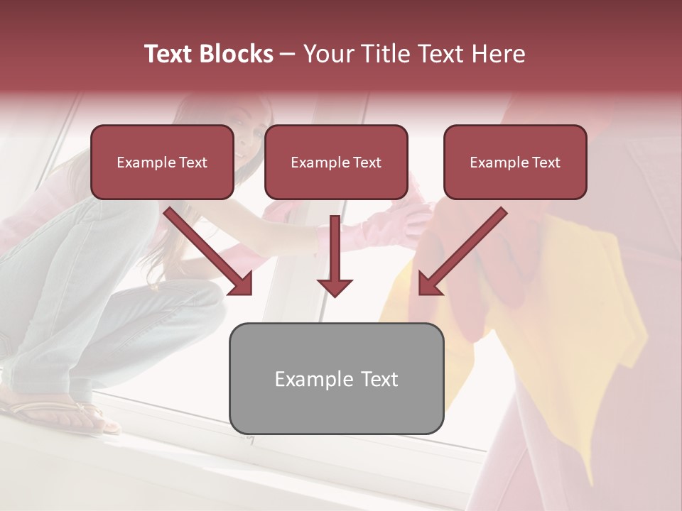 Glass Windowsill Spring Clean PowerPoint Template