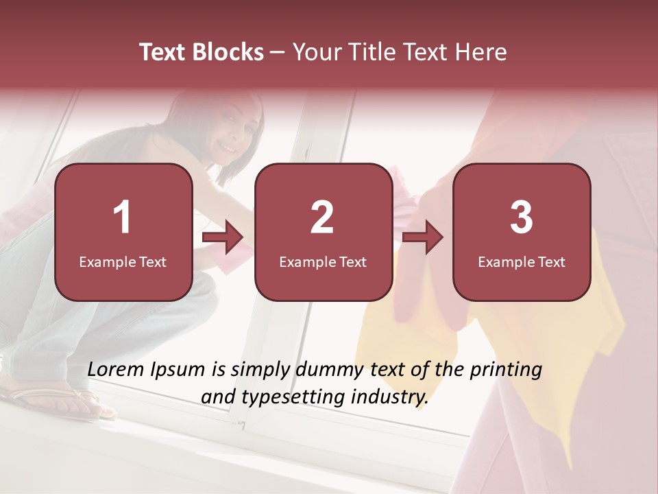 Glass Windowsill Spring Clean PowerPoint Template